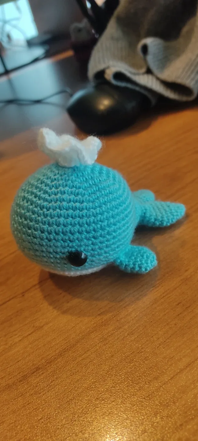 Crocheted Blue Whale Plushie image indicator(2)