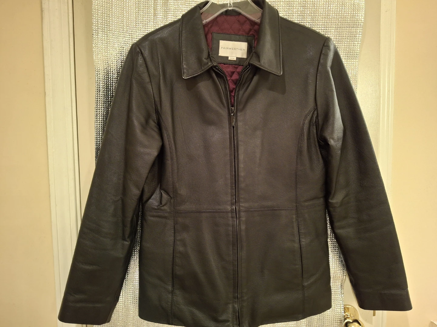 Fairweather Black Leather Jacket - Size M - photo 2