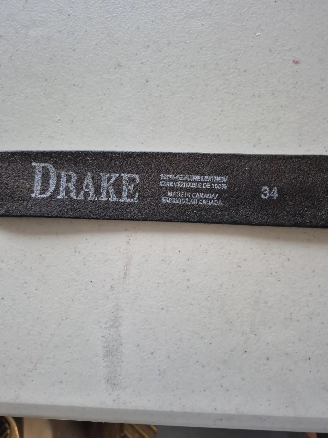 Drake Leather Belt Size 34 - photo 2