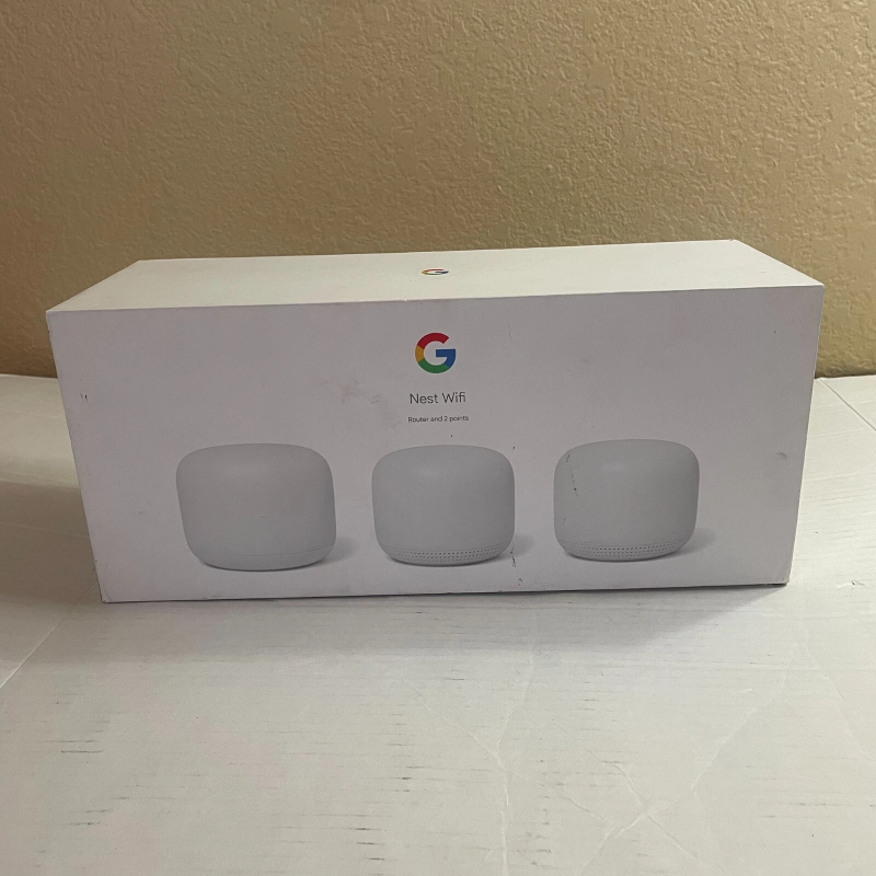 Google Nest WiFi Router + 2 Points - White
