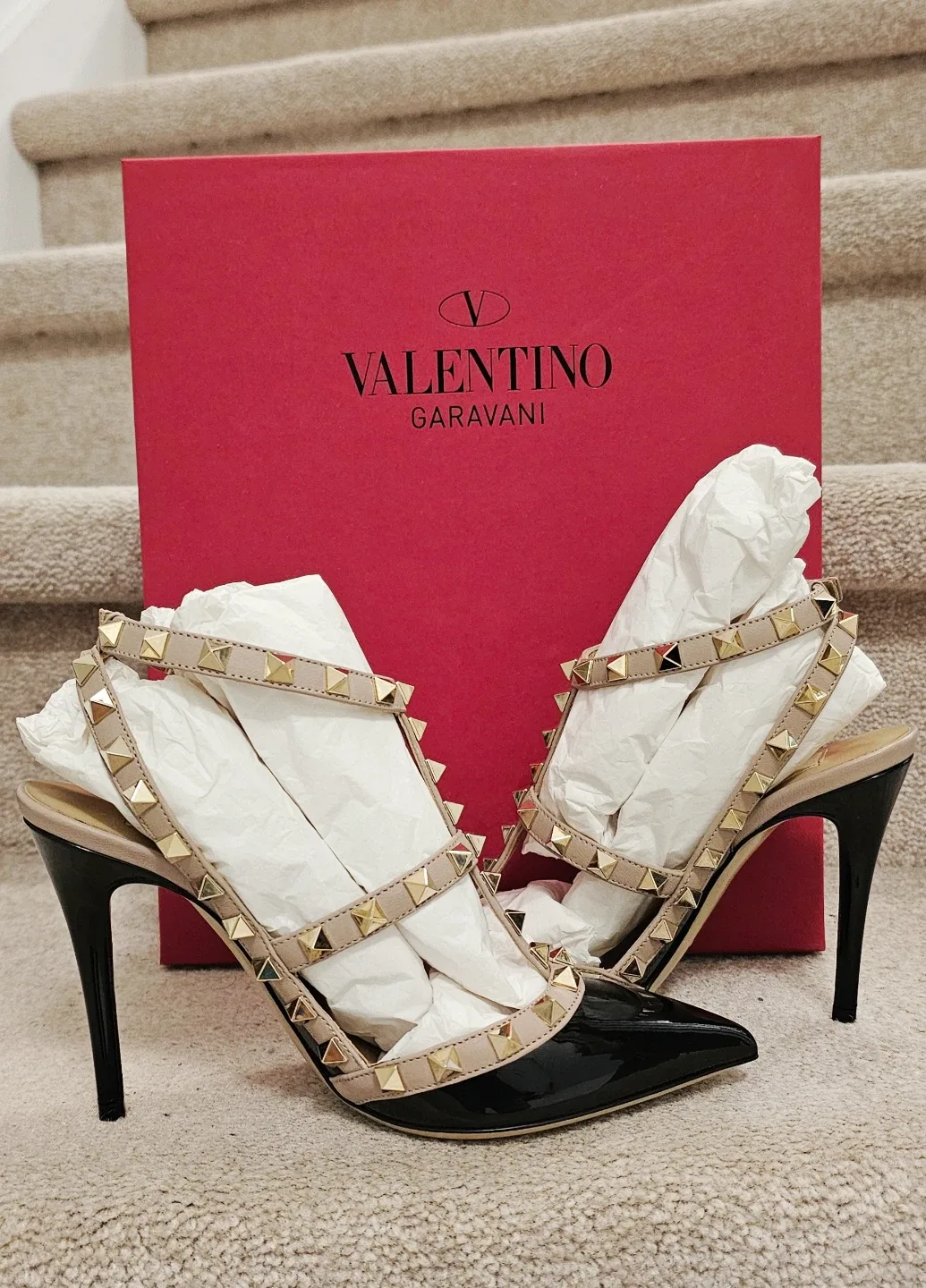 Valentino Rockstud 10cm heels. Size 35.5