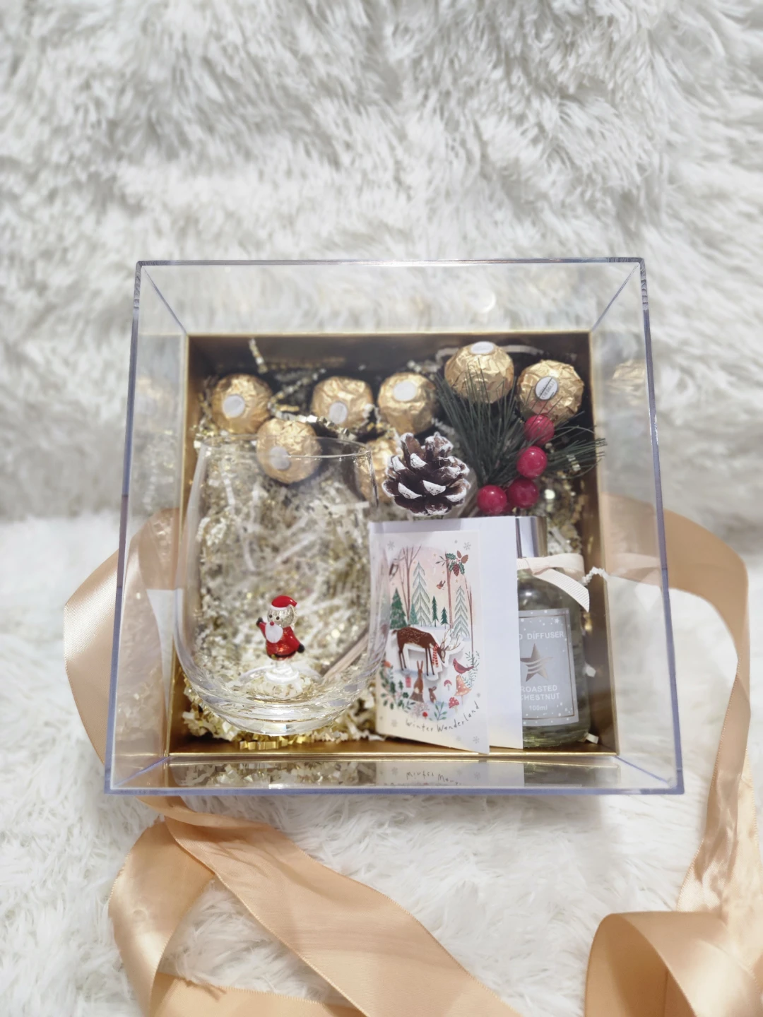 Christmas Gift Box with Mug, Glass & Treats