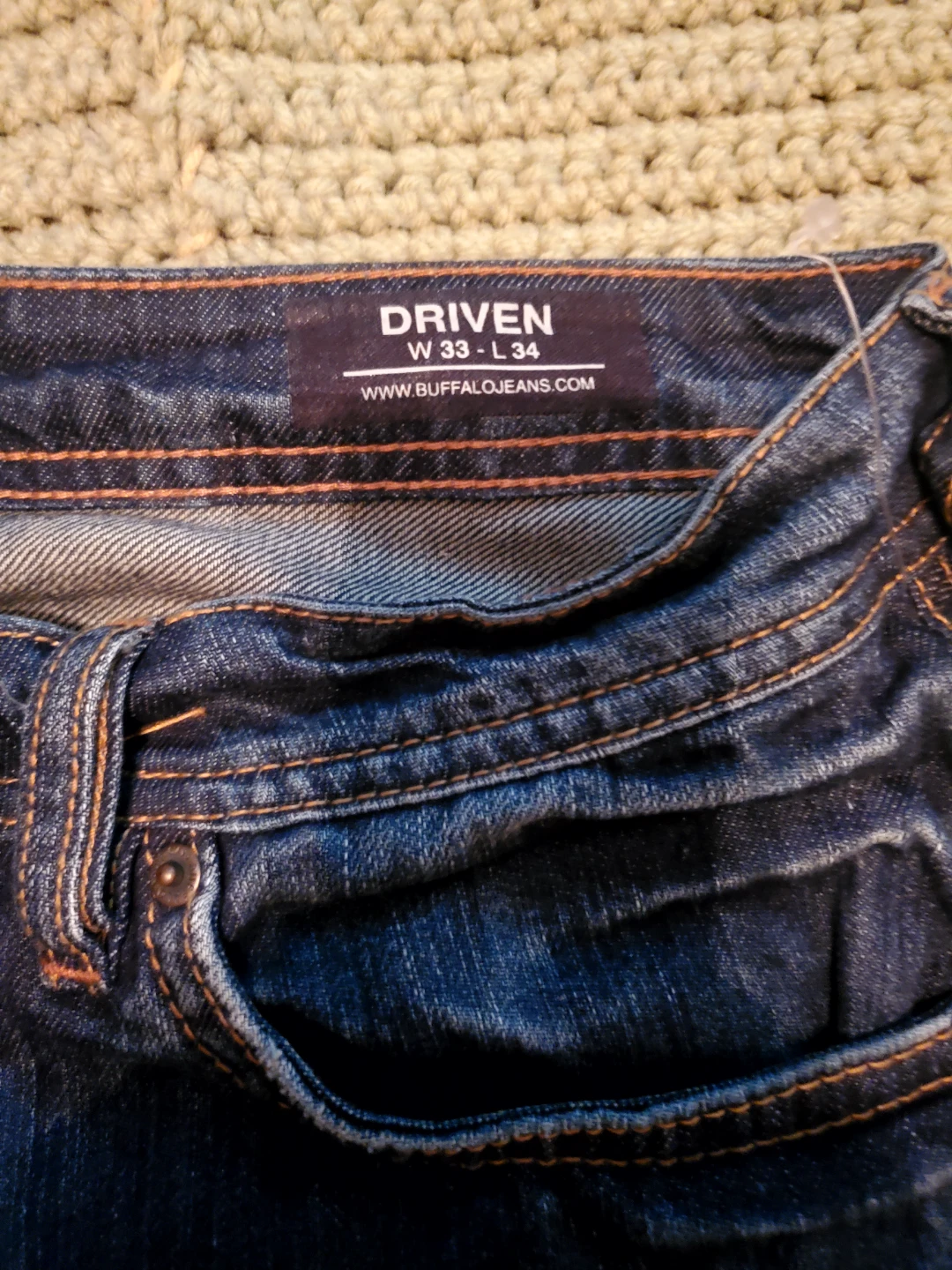 New Buffalo David Bitton Driven Straight Jeans 33x34 - photo 5