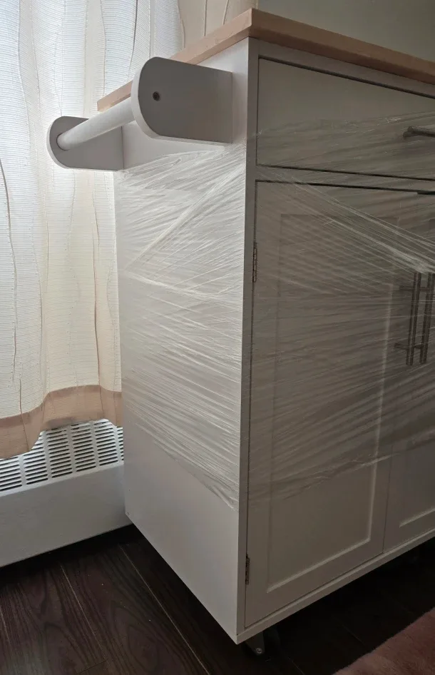 Kitchen Island Cart - White with Wood Top image indicator(3)