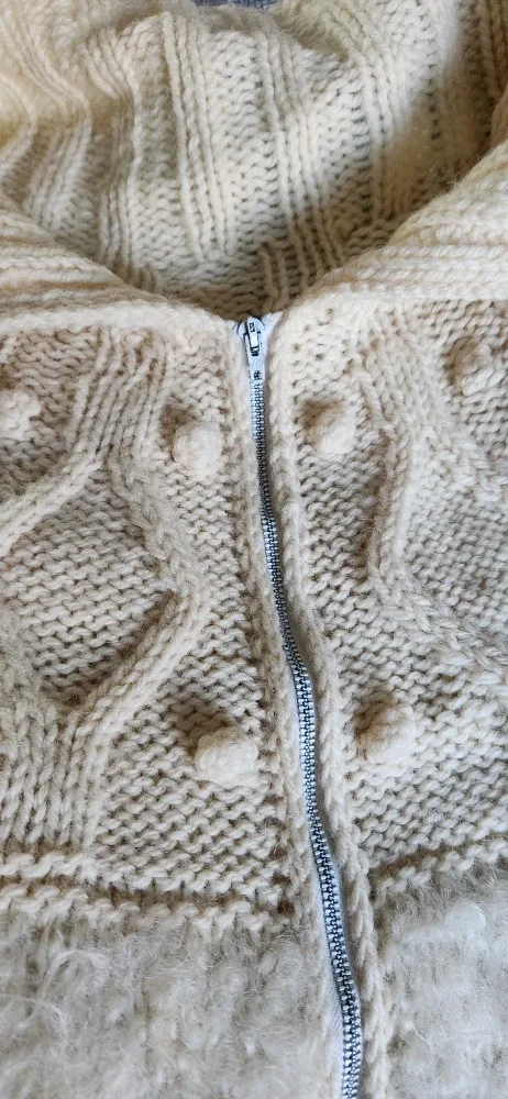 Cream Knit Zip-Up Cardigan cleanout echo. Hero 🌱 image indicator(3)