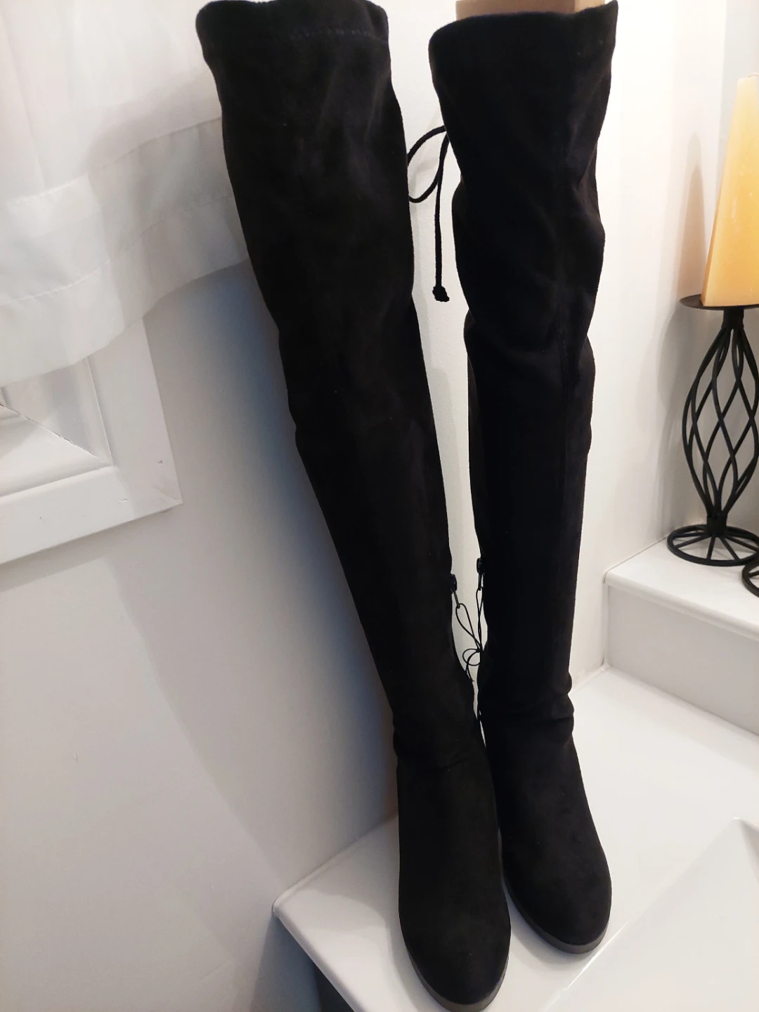 NEW Refuge Black Thigh High Boots - Size 7 #Cleanout