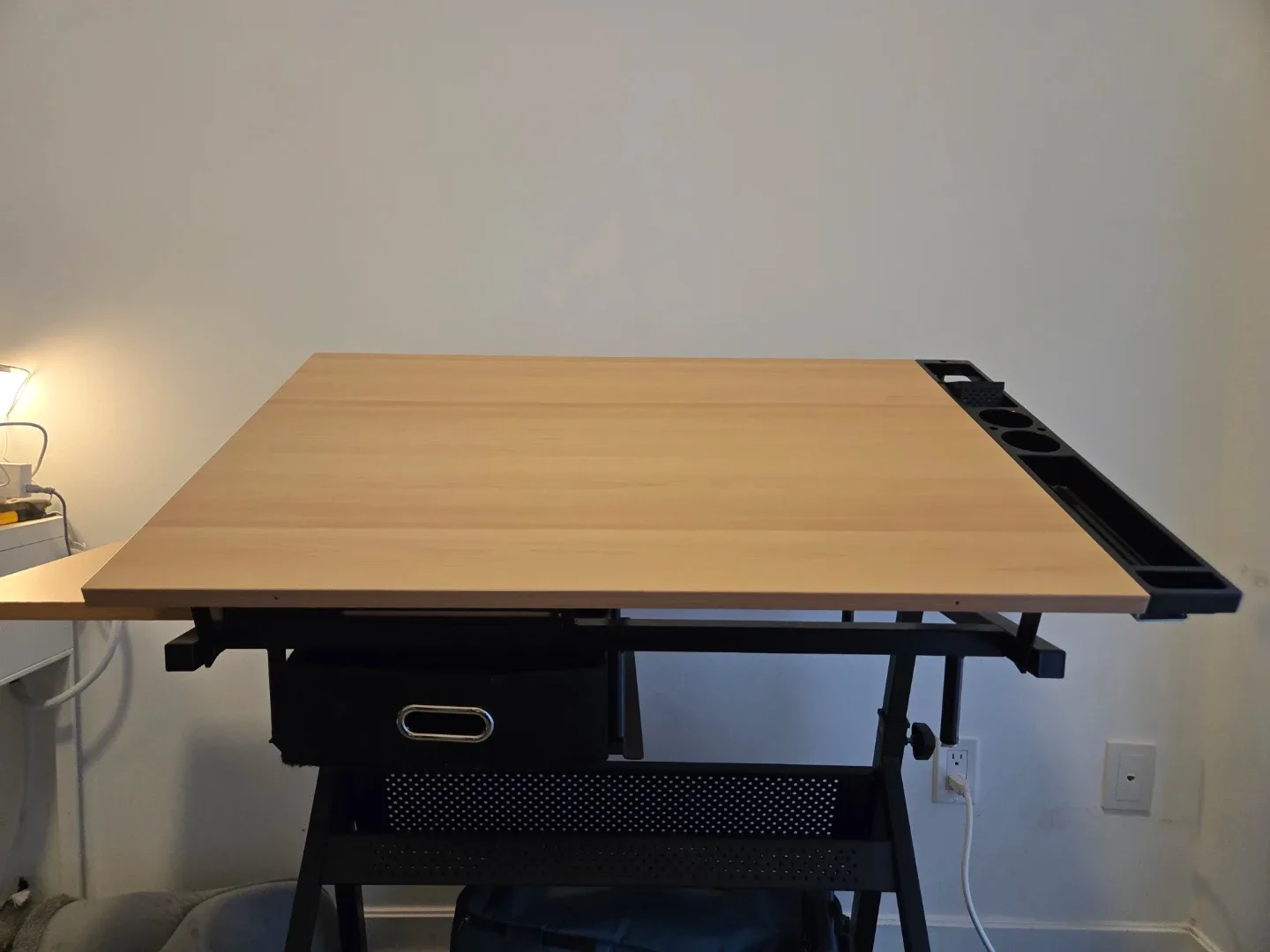 Adjustable Drafting Table with Storage
