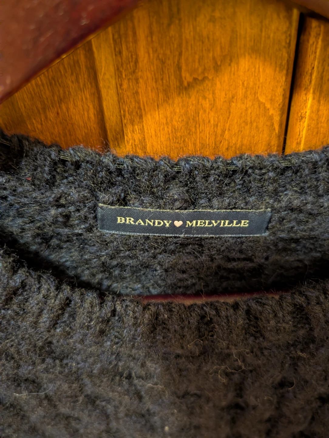 Brandy Melville Navy Wool Sweater - photo 2