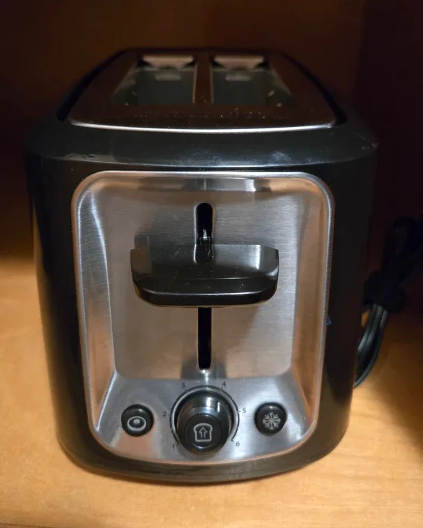 Black & Stainless Steel Toaster
