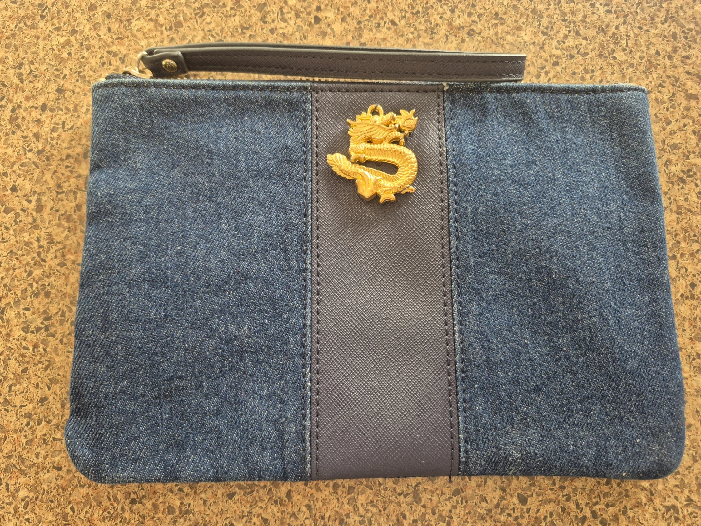 Furla Denim Wristlet Pouch