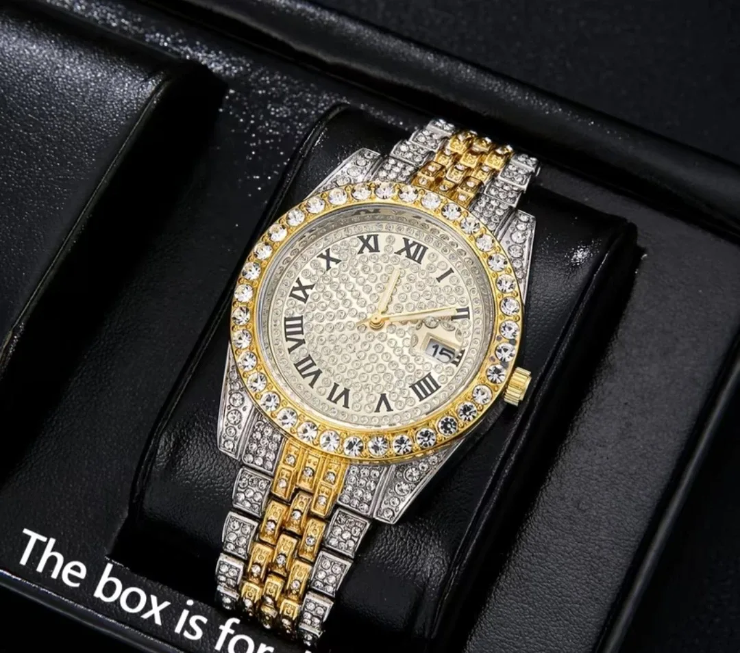 Gold & Silver Tone Rhinestone Watch image indicator(2)