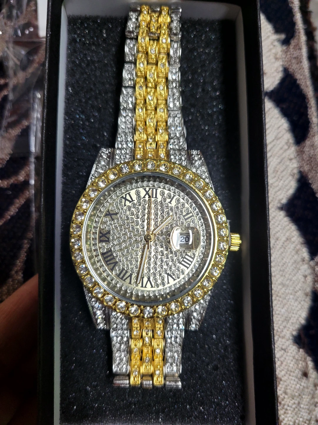 Gold & Silver Tone Rhinestone Watch - photo 5