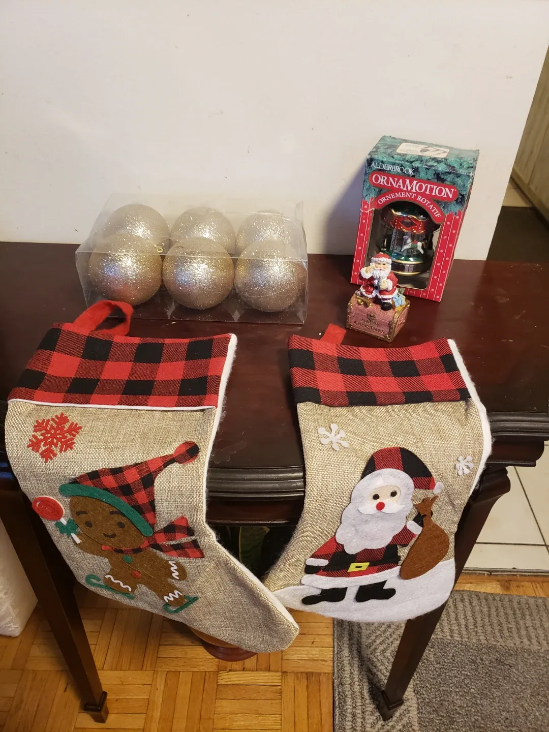 Christmas Stockings, Ornaments, and Alderbrook Ornamotion