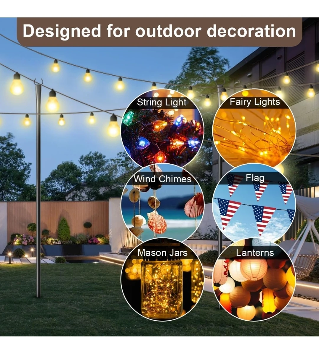 String Light Poles for Outdoor Deck - photo 3