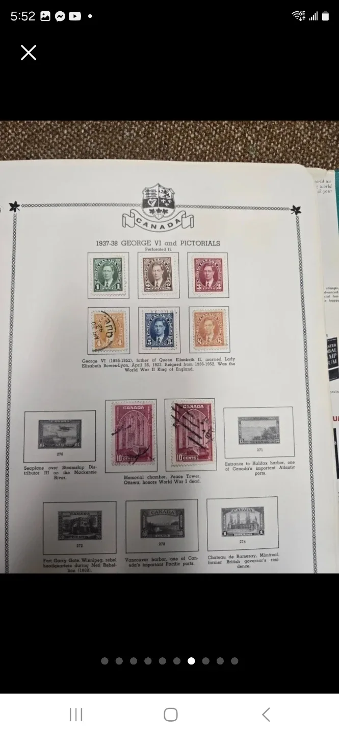 Vintage Canadian Postage Stamp Album image indicator(7)