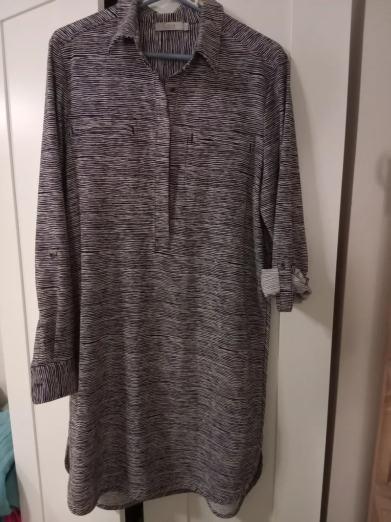 Dalia Striped Shirt Dress - Size M
