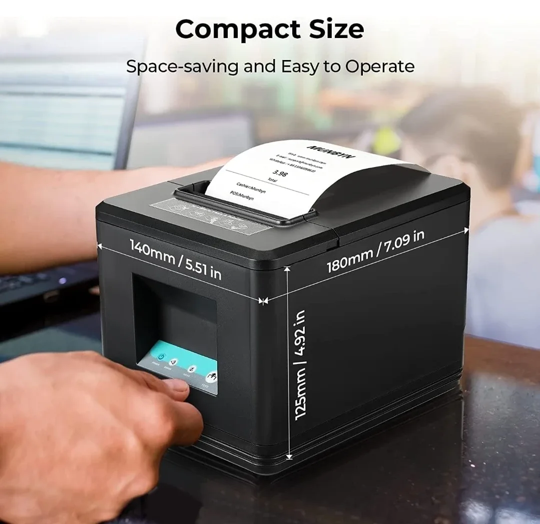 MUNBYN 80mm USB Receipt Printer - Like New! image indicator(2)