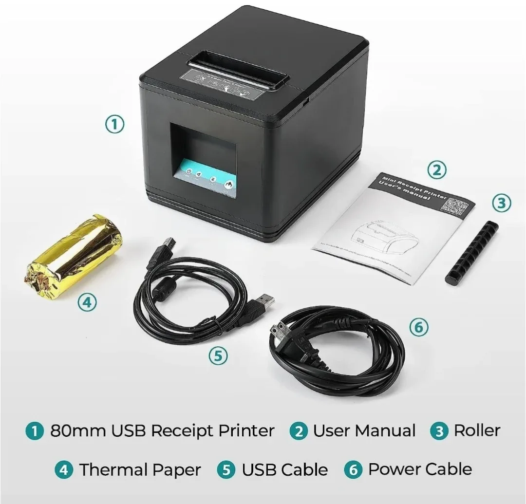MUNBYN 80mm USB Receipt Printer - Like New! image indicator(7)