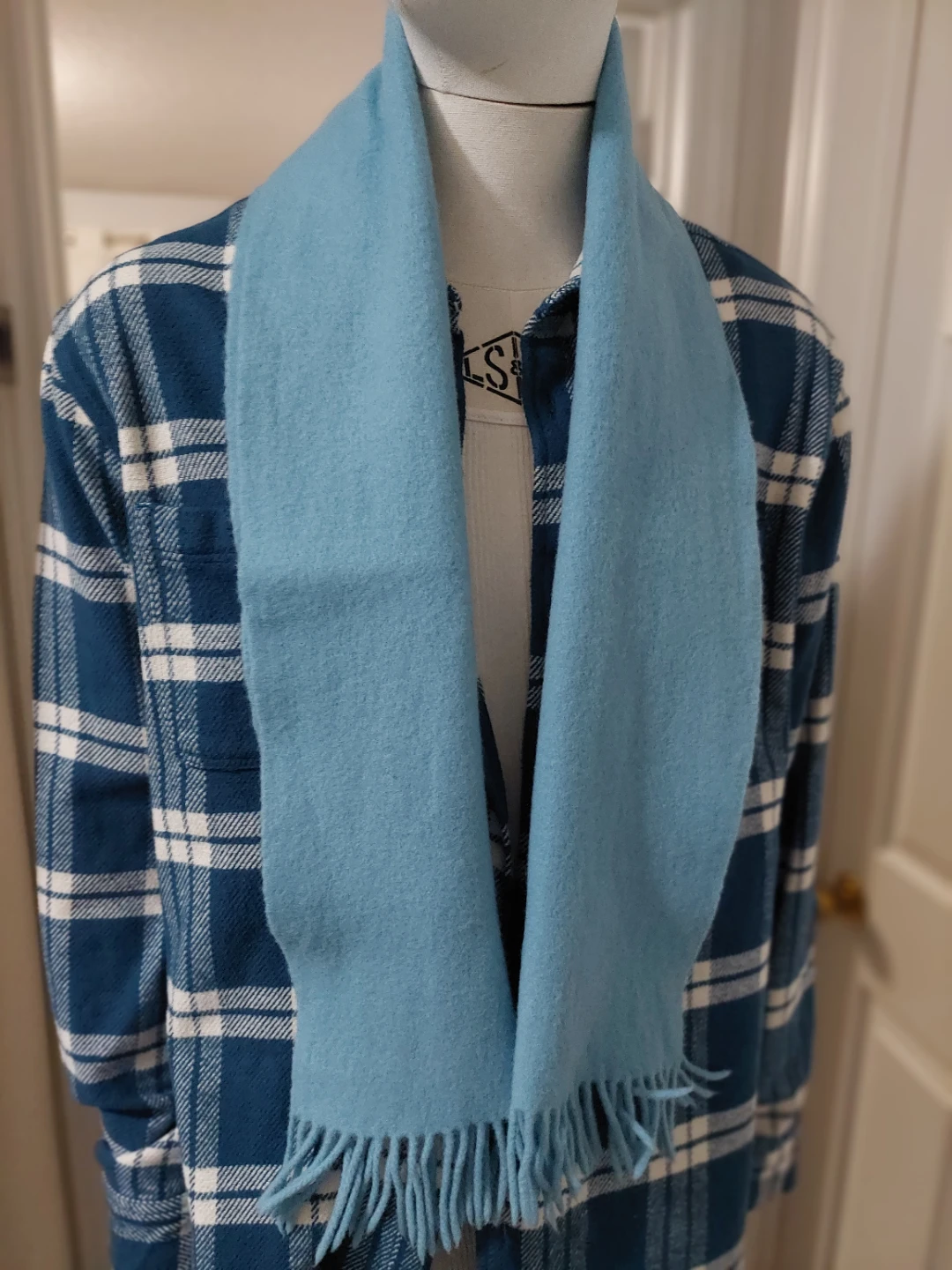 United Colors of Benetton Light Blue Wool Scarf - photo 3