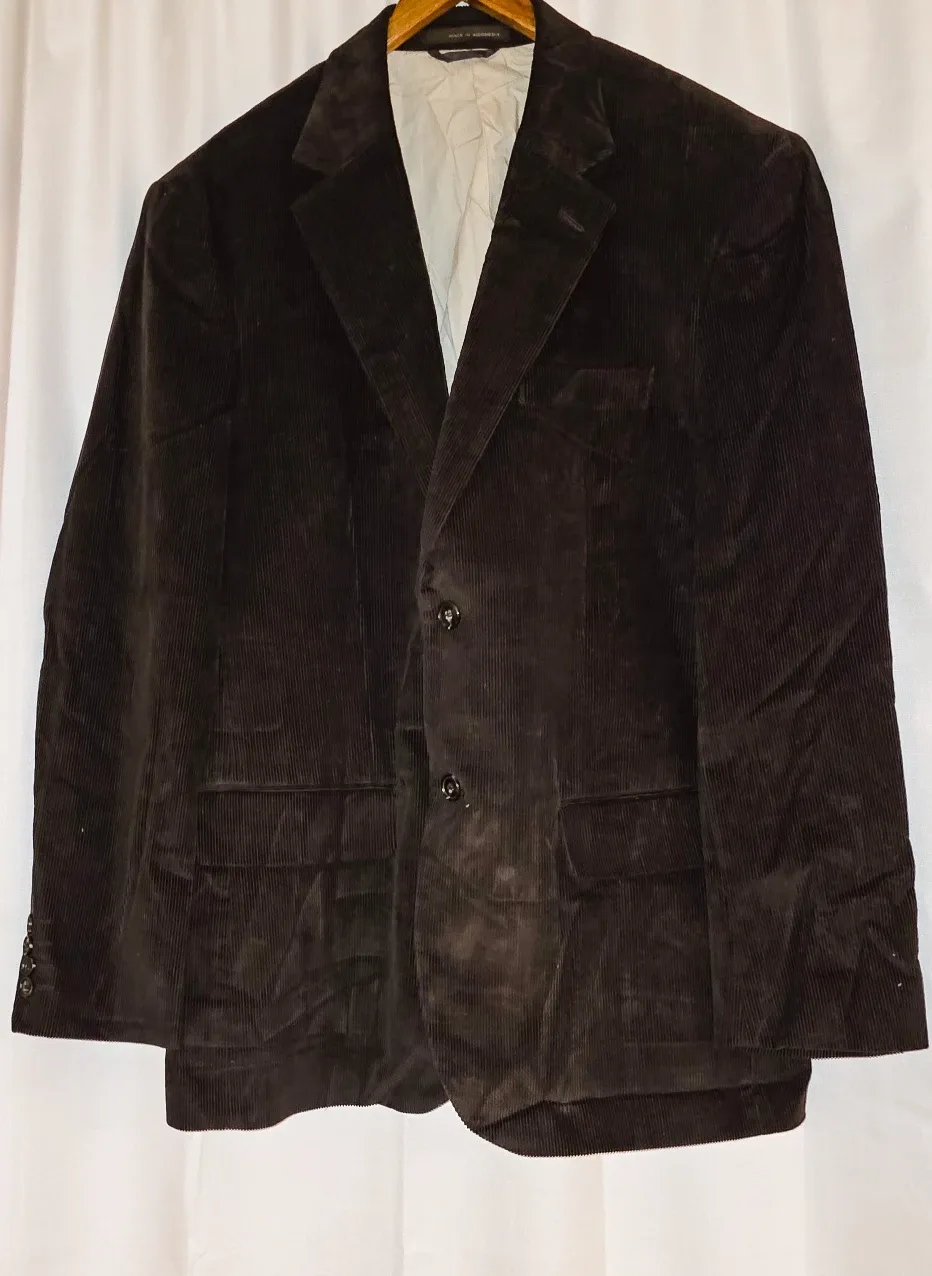 Men's Large Brown  VINTAGE Corduroy Blazer image indicator(3)