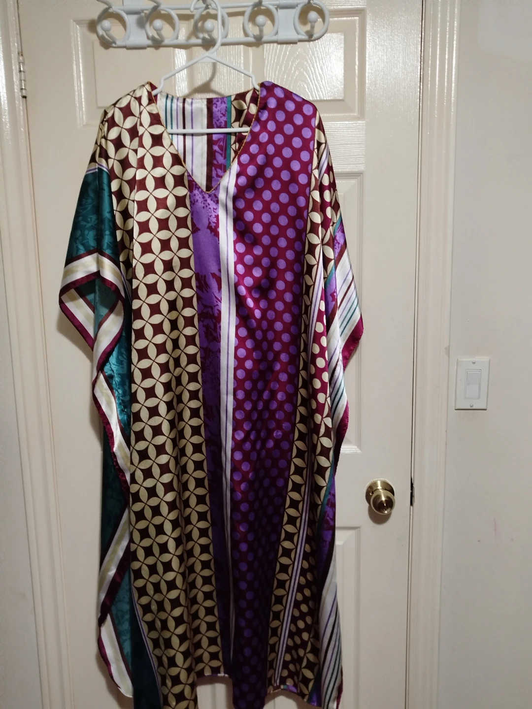 Colorful Patterned Kaftan Dress