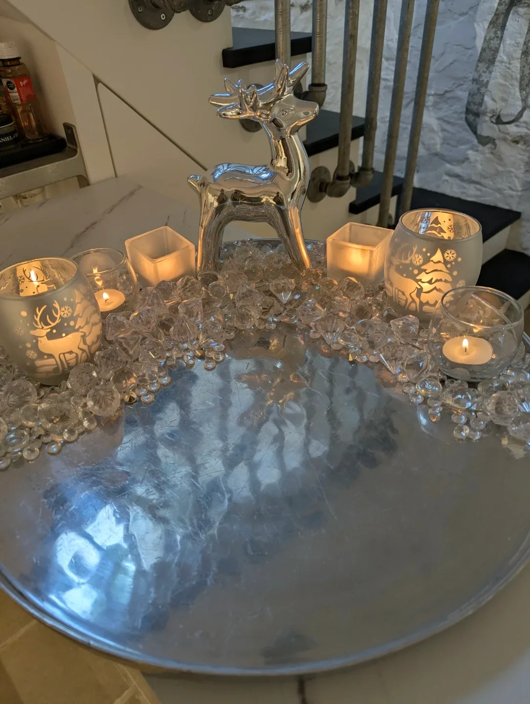 Large Fire & Ice  Tabletop Decoration