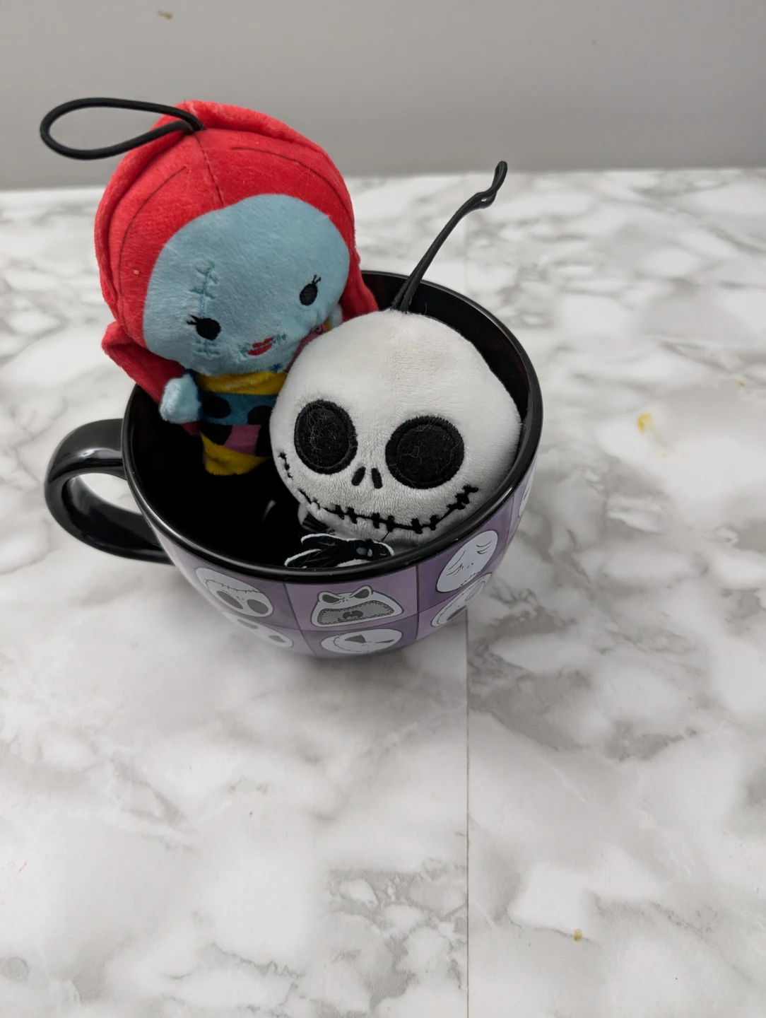 Nightmare Before Christmas Jack & Sally Plush Ornaments