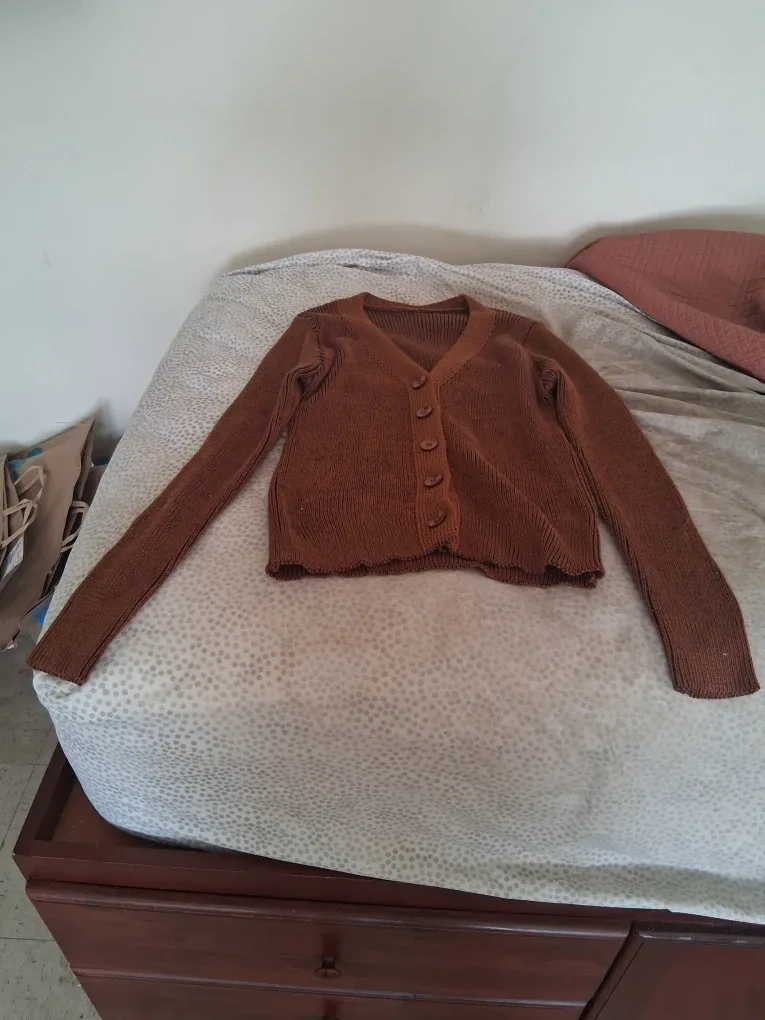 Brown Knit Cardigan