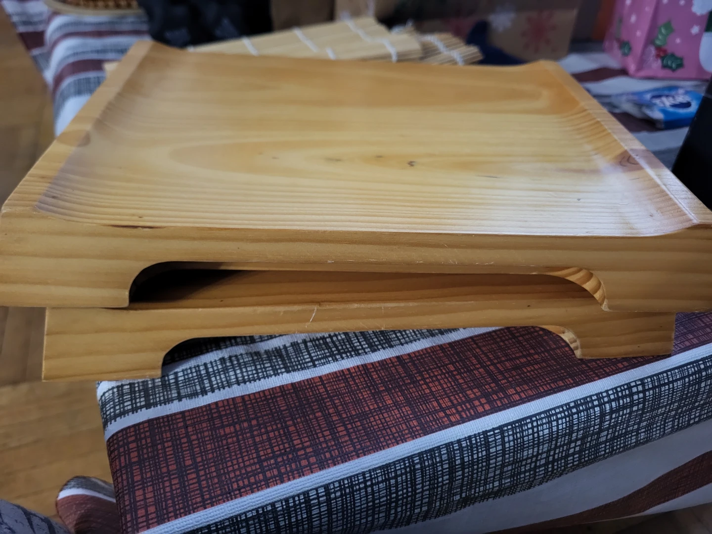 Wooden Sushi Serving Tray & Bamboo Rolling Mat