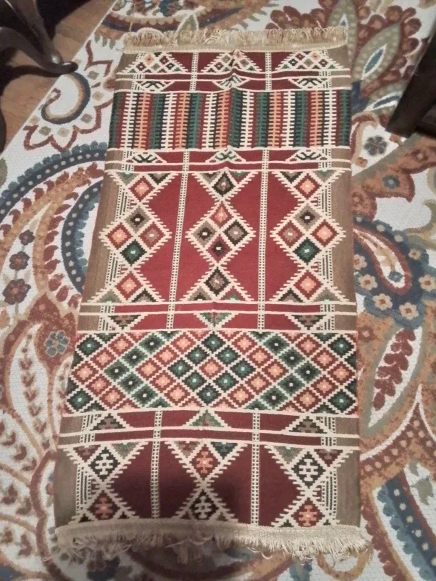 Vintage Handmade Middle Eastern Prayer Rug / Kilim 50X26" image indicator(6)