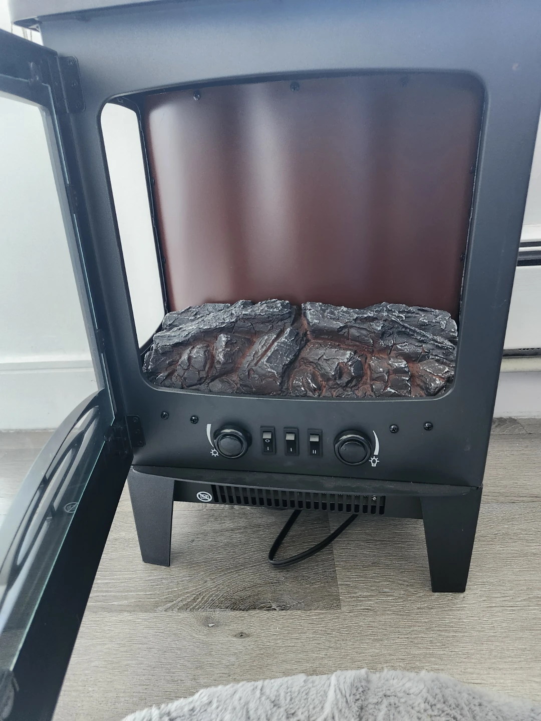 Electric Fireplace Heater - Black - photo 3