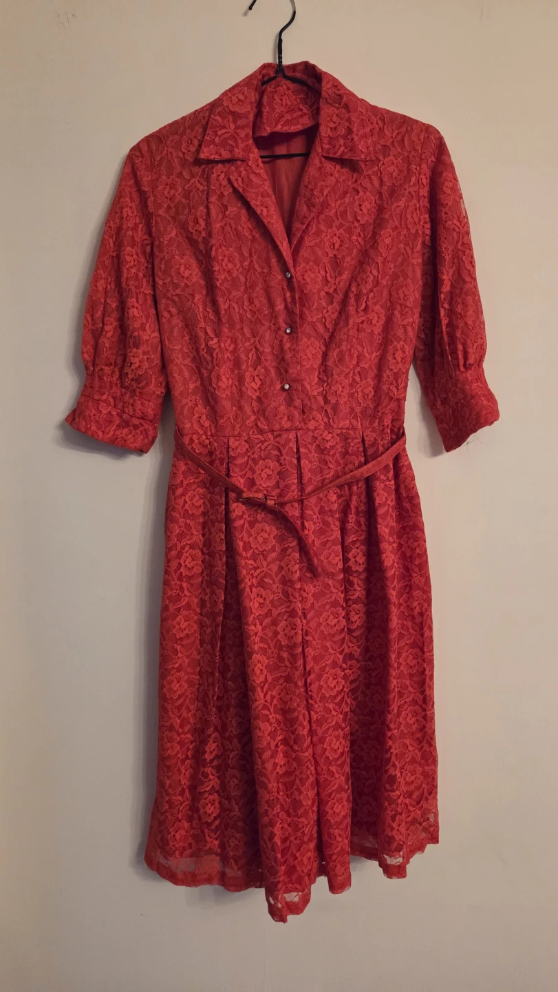 #cleanout Bright red vintage dress
