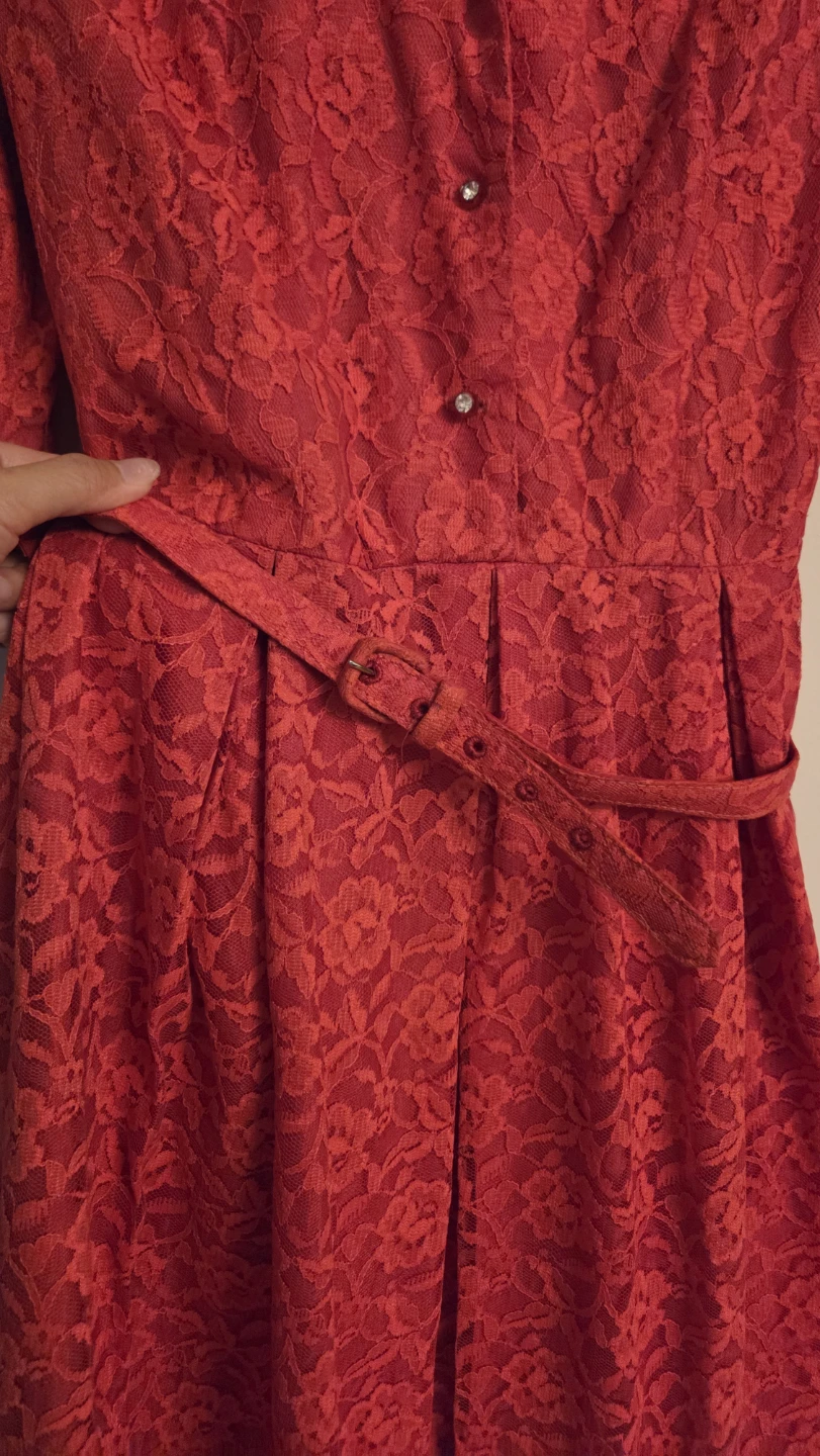 #cleanout Bright red vintage dress - photo 2