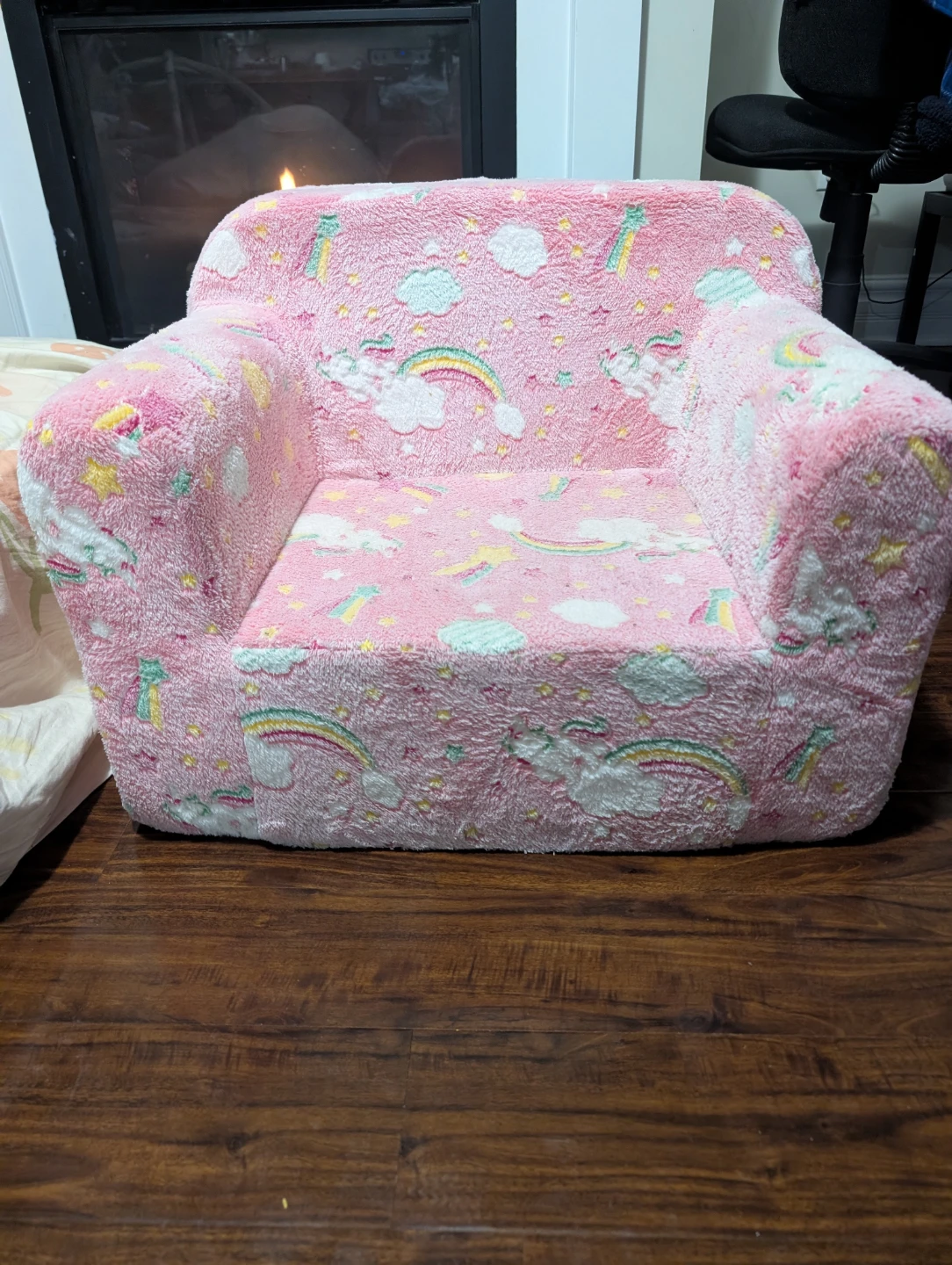 Pink Unicorn Cloud Plush Kids Armchair - photo 2