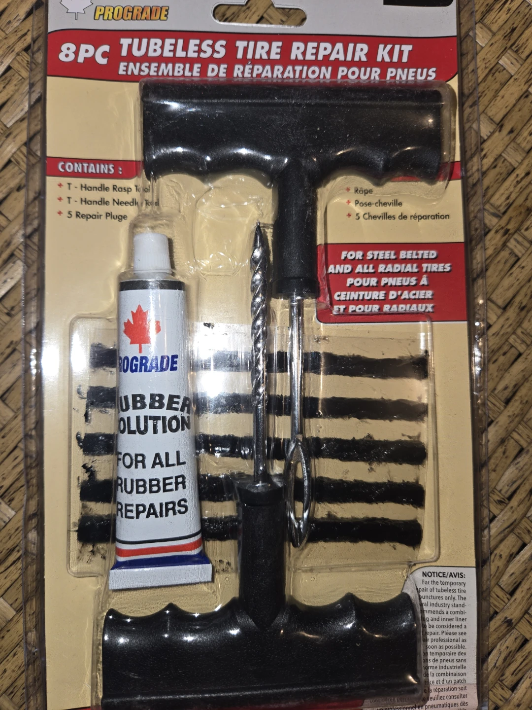 Prograde 8PC Tubeless Tire Repair Kit - New - photo 2