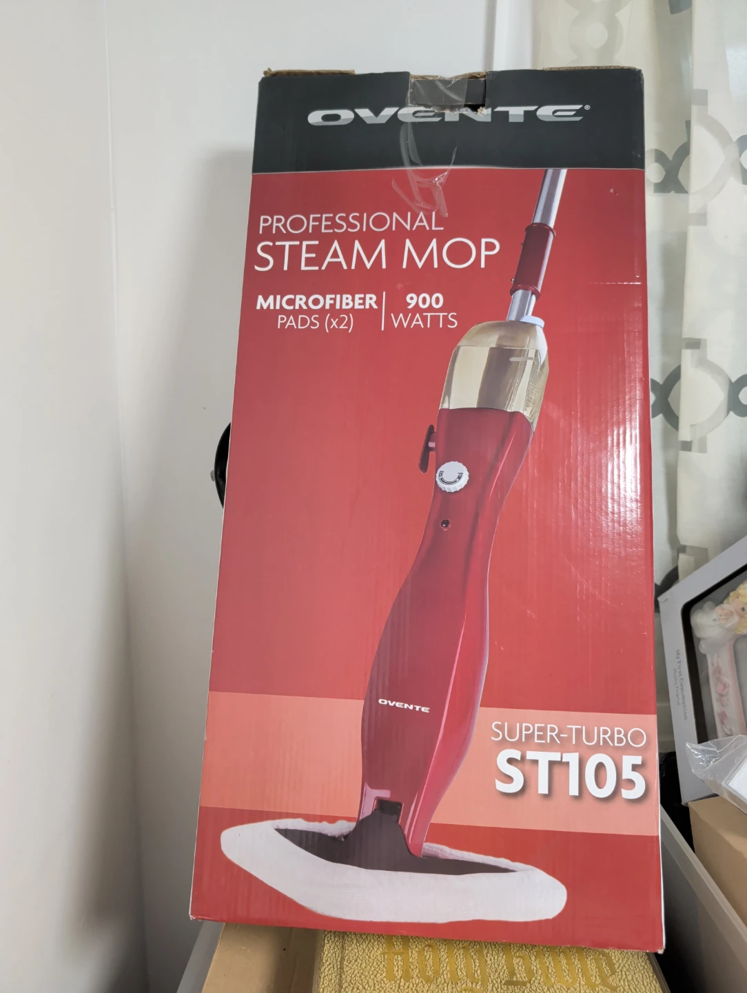 Ovente ST105R Super-Turbo Professional Steam Mop