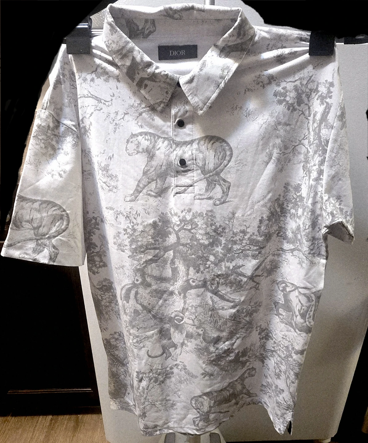 Dior XL Polo Shirt - White with Graphic Design - photo 3