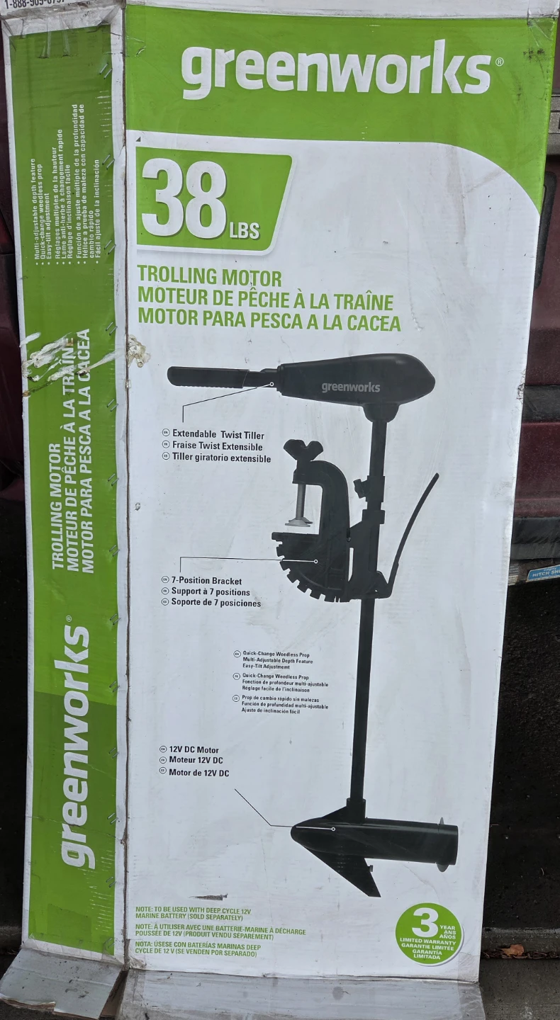 Greenworks 38 LBS Trolling Motor - New in Box!