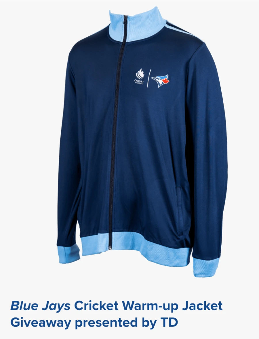 Blue Jays Cricket Warm-up Jacket