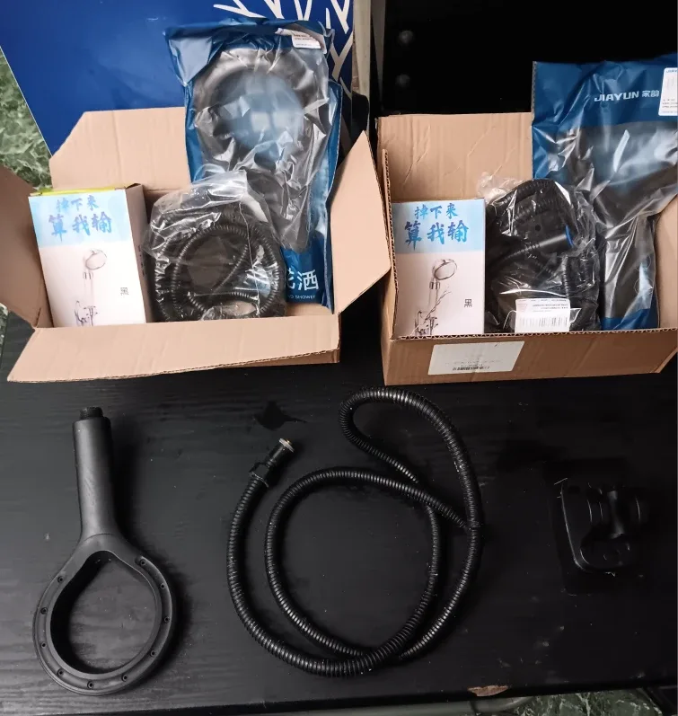 Black Shower Head W/Long Hose (EACH)