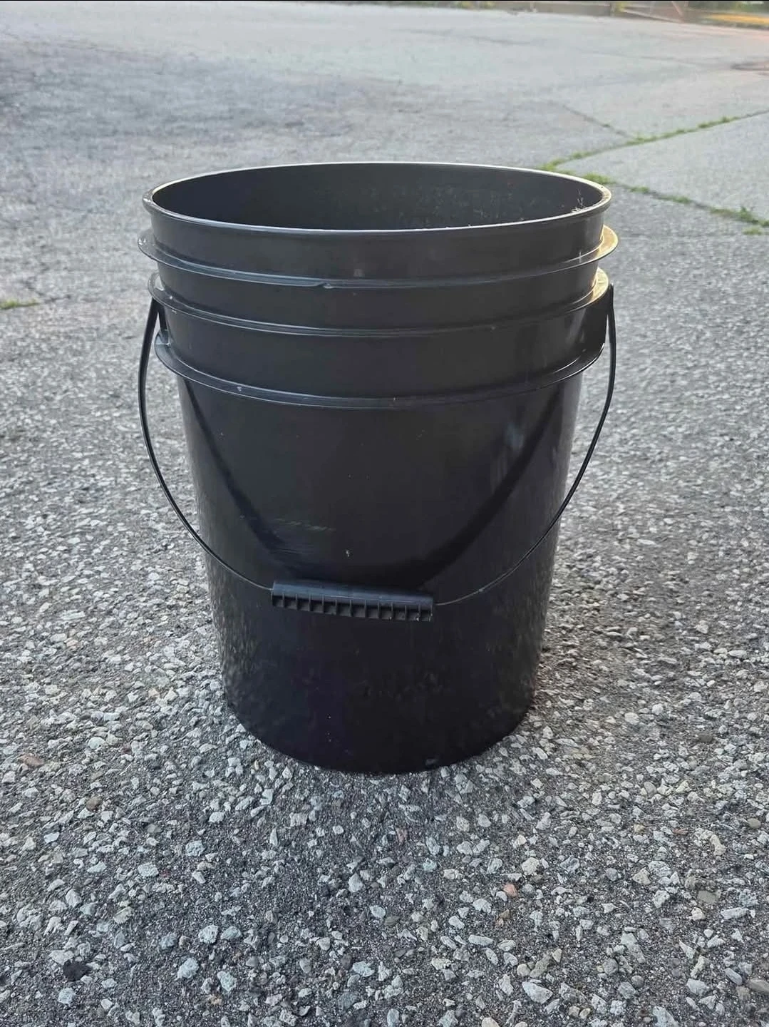 Black Plastic Bucket