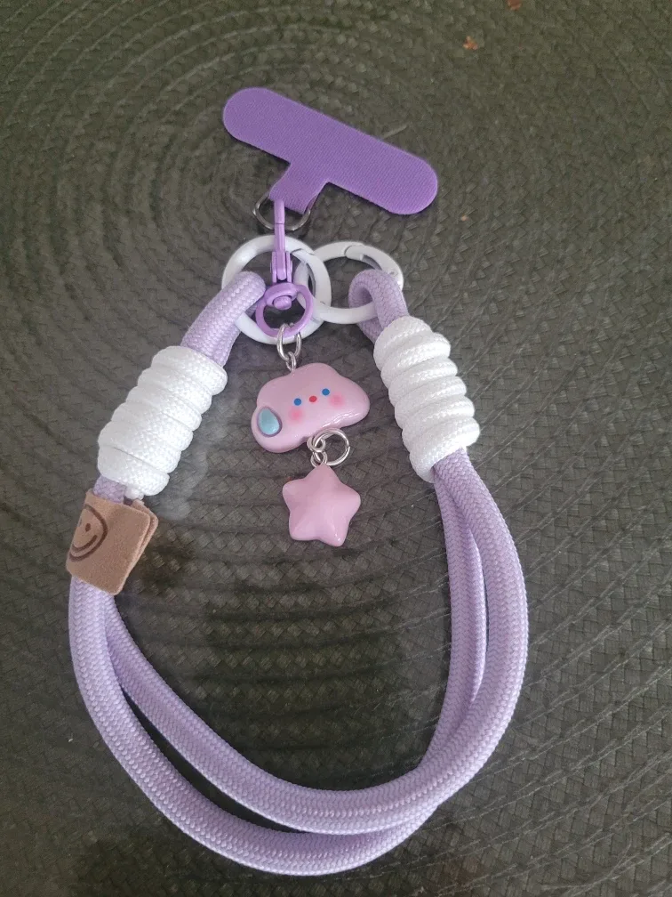 Cute Purple Phone Charm Strap