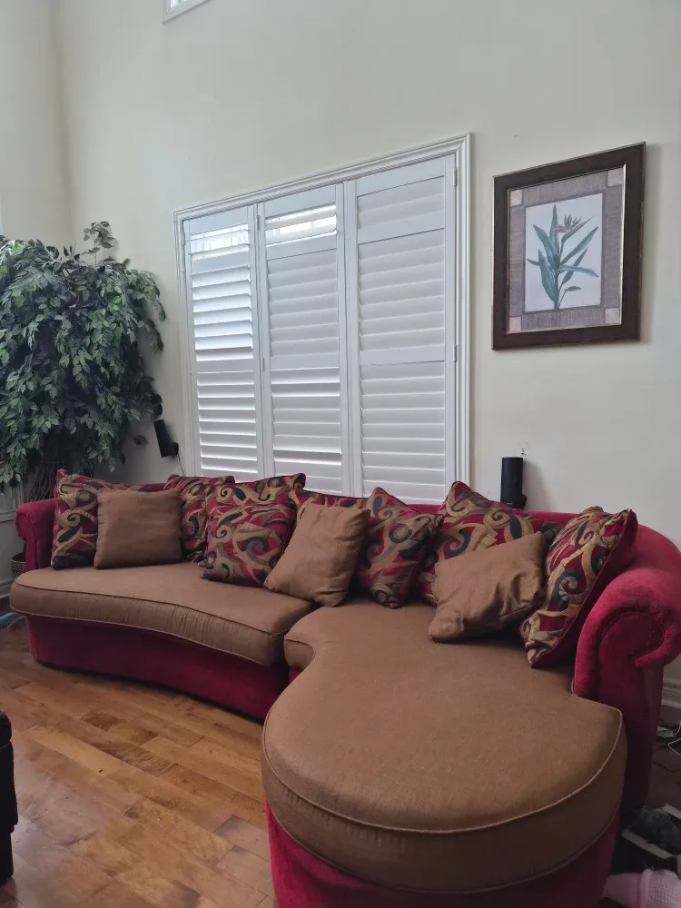 Red & Brown Sectional Sofa