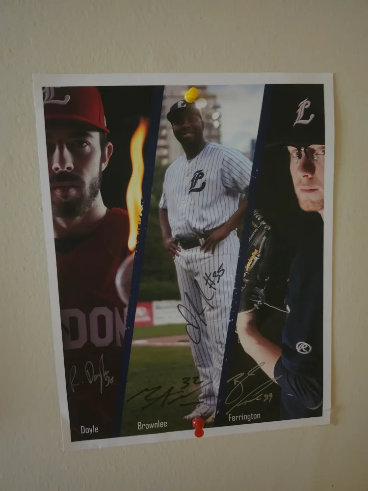 Signed London Majors Baseball Poster