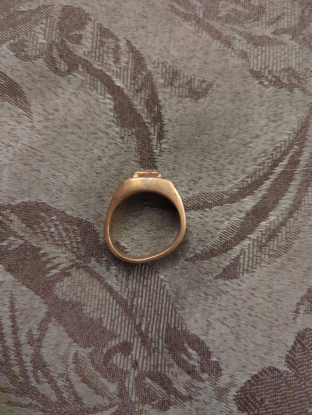 Vintage Men's 14KGP Yellow Gold & Faux Diamond Ring, Size 10 - photo 3