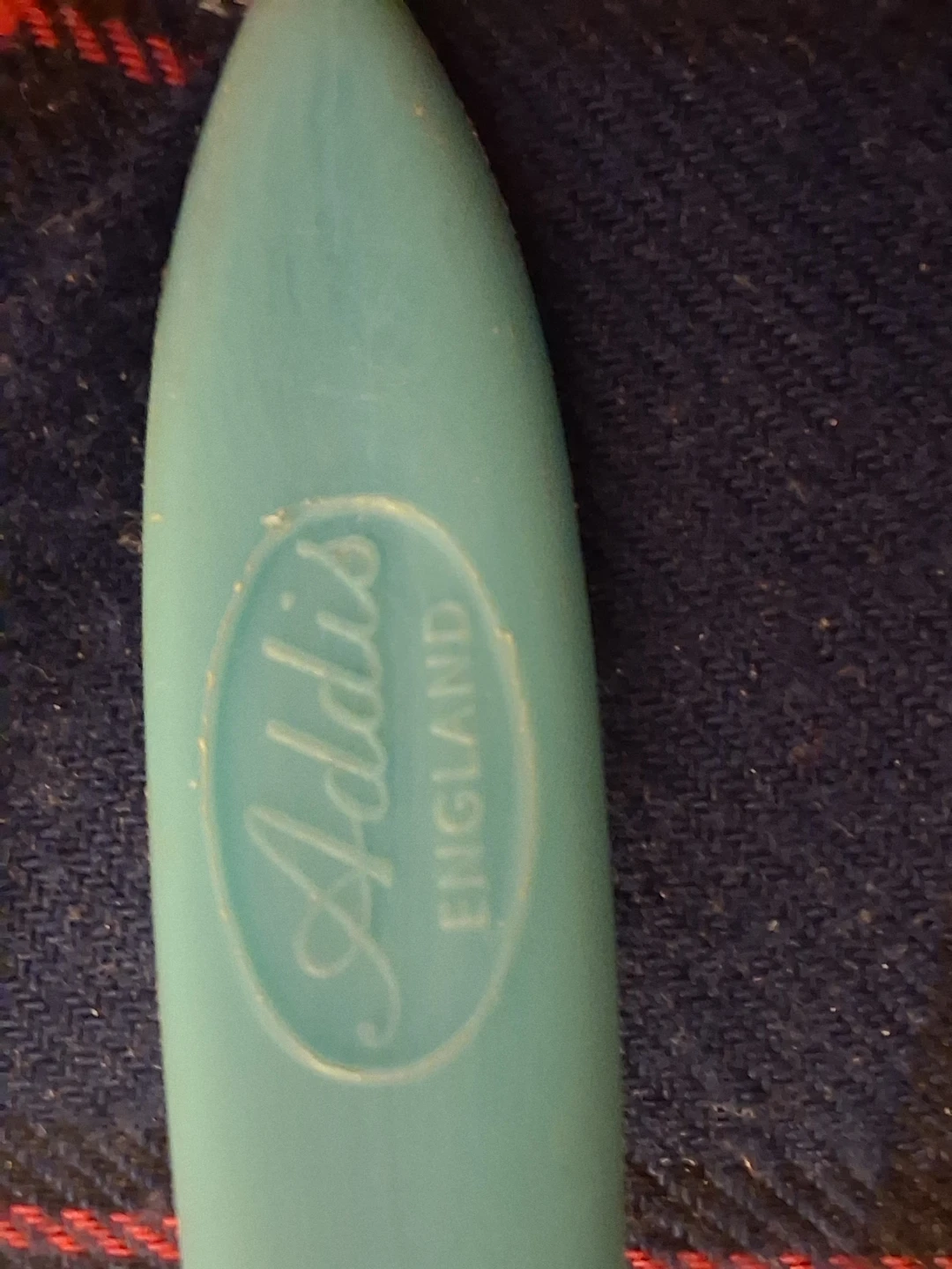 Vintage 1970's Addis aqua blue narrow hair brush - photo 2