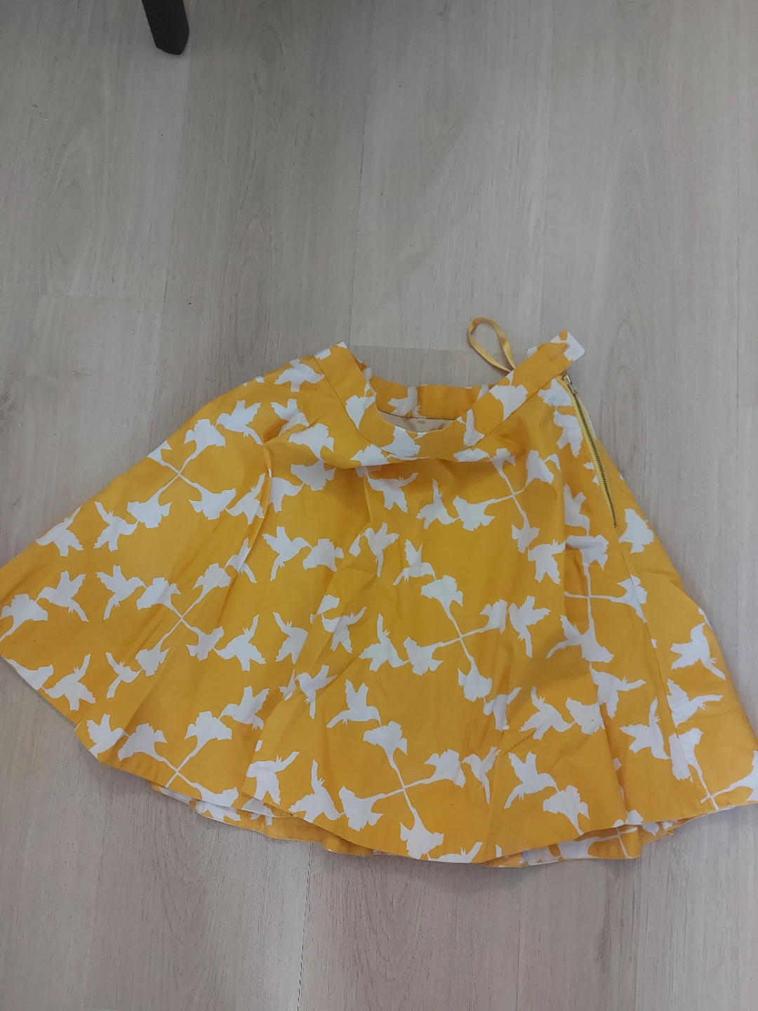 Charlotte Taylor Skirt - Yellow & White, Size M