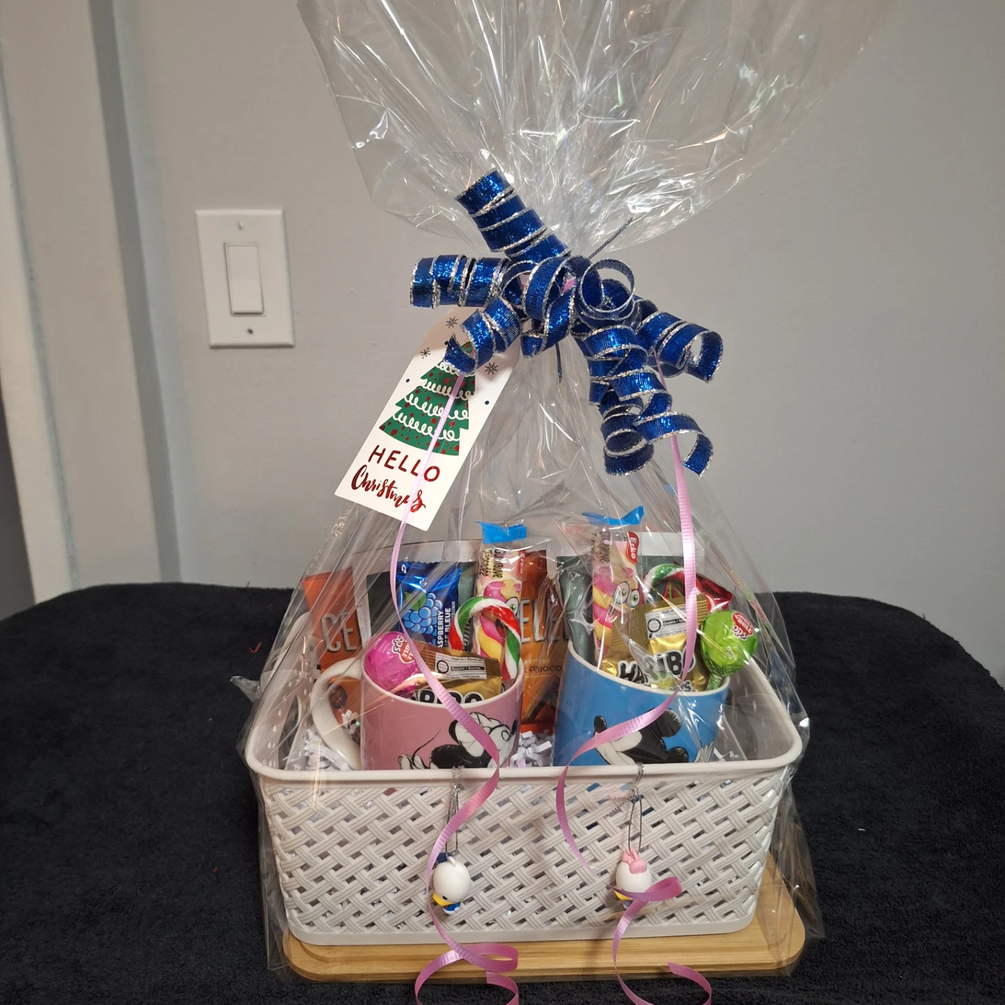 Christmas Gift Basket with Disney Mugs