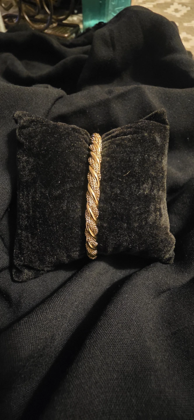 Twisted Bangle Bracelet - Gold and Silver - photo 2