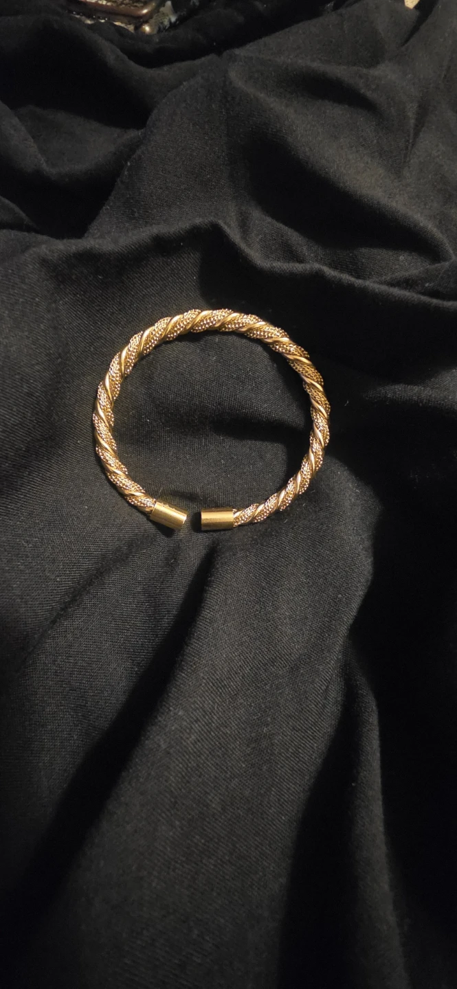 Twisted Bangle Bracelet - Gold and Silver - photo 3
